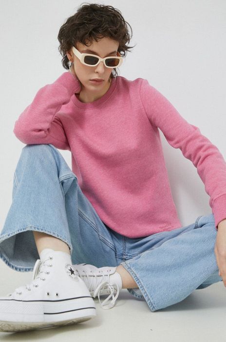 Кофта Superdry жіноча колір рожевий меланж
