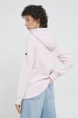 Кофта Superdry жіноча колір рожевий з капюшоном з принтом