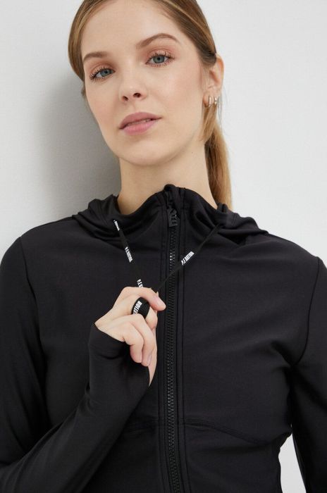 Тренувальна кофта P.E Nation Title Game колір чорний з капюшоном однотонна