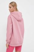 Кофта Ellesse жіноча колір рожевий з капюшоном з аплікацією