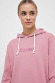 Кофта Ellesse жіноча колір рожевий з капюшоном з аплікацією