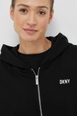 Кофта Dkny жіноча колір чорний з капюшоном однотонна (3210397)
