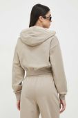 Бавовняна кофта Miss Sixty жіноча колір бежевий з капюшоном з принтом