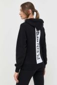 Кофта PLEIN SPORT жіноча колір чорний з капюшоном з принтом (3221573)
