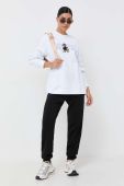 Кофта Karl Lagerfeld жіноча колір білий з аплікацією (3435978)