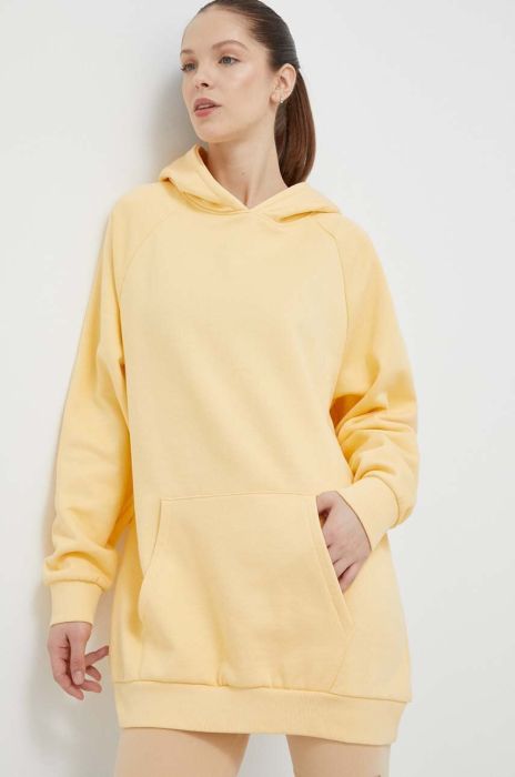 Кофта 4F жіноча колір жовтий з капюшоном однотонна (3139703)