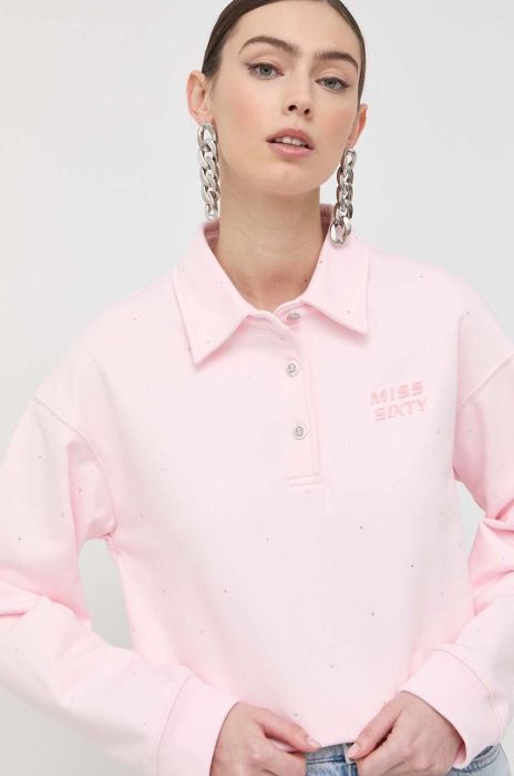 Кофта Miss Sixty жіноча колір рожевий з аплікацією