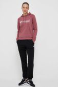 Кофта Hummel жіноча колір рожевий з капюшоном з принтом