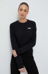 Бавовняна кофта Hummel жіноча колір чорний однотонна