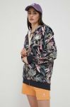 Кофта Femi Stories жіноча колір чорний з капюшоном візерунок (3282420)