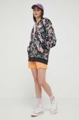 Кофта Femi Stories жіноча колір чорний з капюшоном візерунок (3282420)