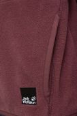 Спортивна кофта Jack Wolfskin Osloer Pullover колір бордовий однотонна