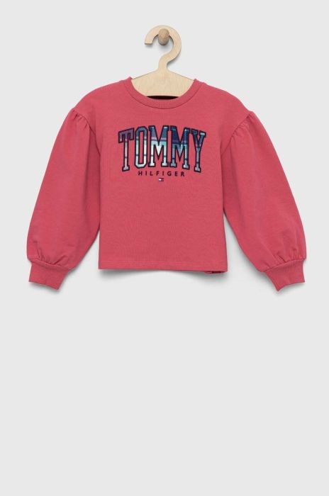 Дитяча кофта Tommy Hilfiger колір рожевий з аплікацією (3077048)