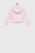 Дитяча кофта Guess колір рожевий з капюшоном з принтом (3002271)