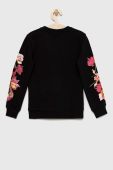 Дитяча бавовняна кофта Guess колір чорний з принтом (2937467)