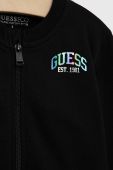 Дитяча бавовняна кофта Guess колір чорний однотонна (2910926)