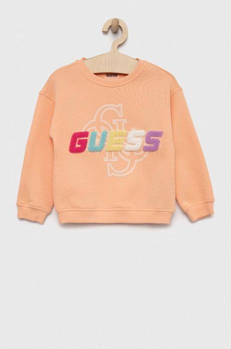 Дитяча кофта Guess колір помаранчевий з аплікацією (3003533)