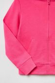Дитяча бавовняна кофта OVS колір рожевий з капюшоном однотонна (3043111)
