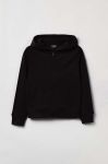 Дитяча бавовняна кофта OVS колір чорний з капюшоном однотонна