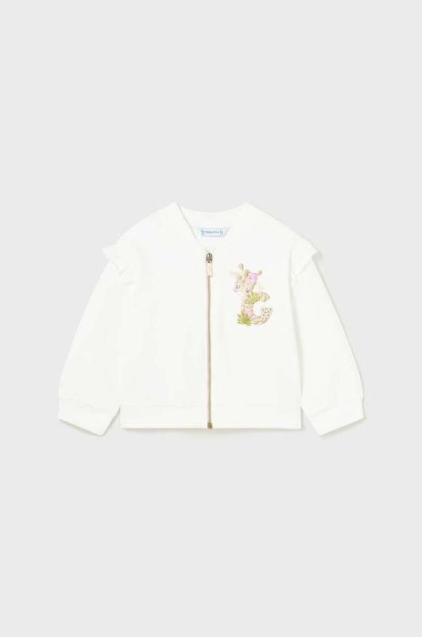 Кофта для немовлят Mayoral колір білий з аплікацією