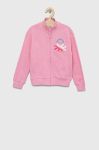 Дитяча бавовняна кофта United Colors of Benetton колір рожевий з принтом (2983495)