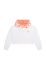 Дитяча бавовняна кофта Michael Kors колір білий з капюшоном з принтом (3077065)