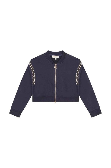 Дитяча бавовняна кофта Michael Kors колір синій з принтом (3081471)