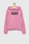 Дитяча бавовняна кофта Vans GR FLYING V HOODIE G FLYV CYCLM Колір фіолетовий з капюшоном з принтом колір фіолетовий