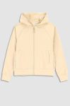 Дитяча кофта Coccodrillo колір бежевий з капюшоном однотонна