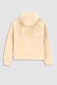 Дитяча кофта Coccodrillo колір бежевий з капюшоном однотонна