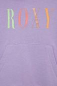 Дитяча кофта Roxy колір фіолетовий з капюшоном з принтом
