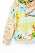 Дитяча бавовняна кофта Desigual Bugs Bunny колір жовтий з капюшоном візерунок