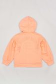 Дитяча бавовняна кофта zippy колір помаранчевий з капюшоном з принтом