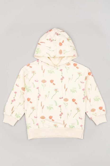 Дитяча кофта zippy колір бежевий з принтом (3116221)