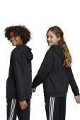 Дитяча кофта adidas U FI LOGO колір чорний з капюшоном з аплікацією