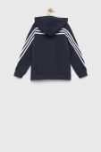 Дитяча кофта adidas U FI 3S FZ колір синій з капюшоном з аплікацією (3050411)