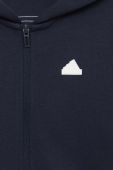 Дитяча кофта adidas U FI 3S FZ колір синій з капюшоном з аплікацією (3050411)
