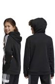 Дитяча кофта adidas U 3S CB HOODIE колір чорний з капюшоном візерунок