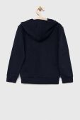 Дитяча кофта adidas U BL 2 HOODIE колір синій з капюшоном з принтом