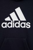 Дитяча кофта adidas U BL з капюшоном з принтом колір блакитний