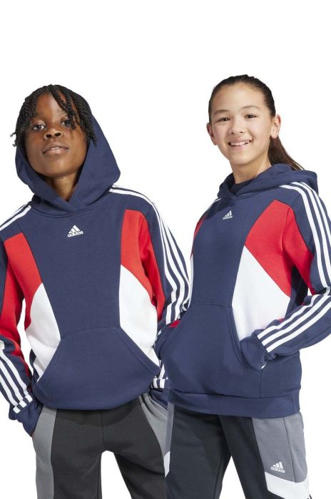 Дитяча кофта adidas U 3S CB HOODIE колір синій з капюшоном візерунок (2970041)