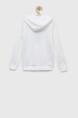 Дитяча кофта adidas U BL колір білий з капюшоном з принтом