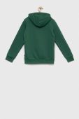 Дитяча кофта Puma ESS+ 2 Col Big Logo Hoodie FL B колір зелений з капюшоном візерунок