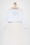 Дитячий бавовняний лонгслів Pepe Jeans Paullete колір білий з принтом