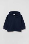 Бавовняна кофта для немовлят OVS з капюшоном однотонна колір блакитний