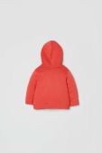 Бавовняна кофта для немовлят OVS колір помаранчевий з капюшоном однотонна
