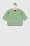 Бавовняна кофта для немовлят United Colors of Benetton колір зелений з принтом (3144175)
