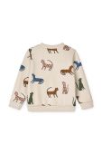 Дитяча бавовняна кофта Liewood колір бежевий візерунок (3278952)