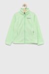Дитяча кофта Columbia Benton Springs Fleece колір зелений однотонна