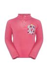 Дитяча кофта Jack Wolfskin VILLI BUTTON FLEECE K колір рожевий з аплікацією